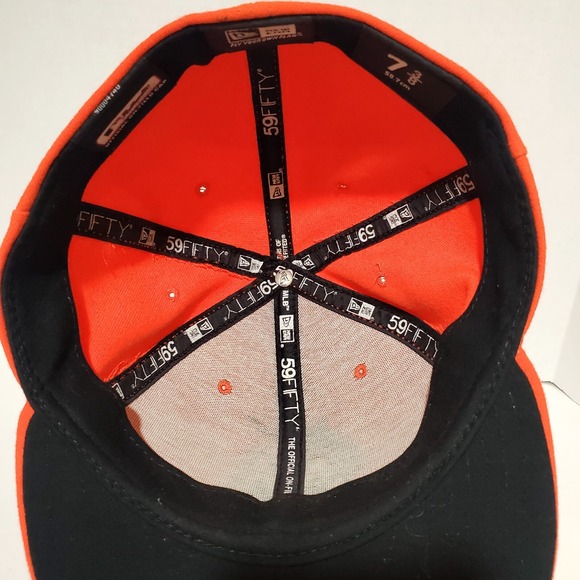 New‎ ERA 59Fifty Miami Marlins Mens Orange Size 7 3/8 Baseball Cap Fitted - Picture 8 of 13